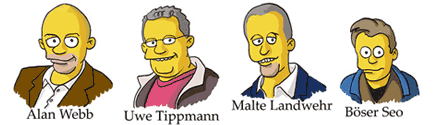 die Simpsons Figuren von Fans gezeichnet
